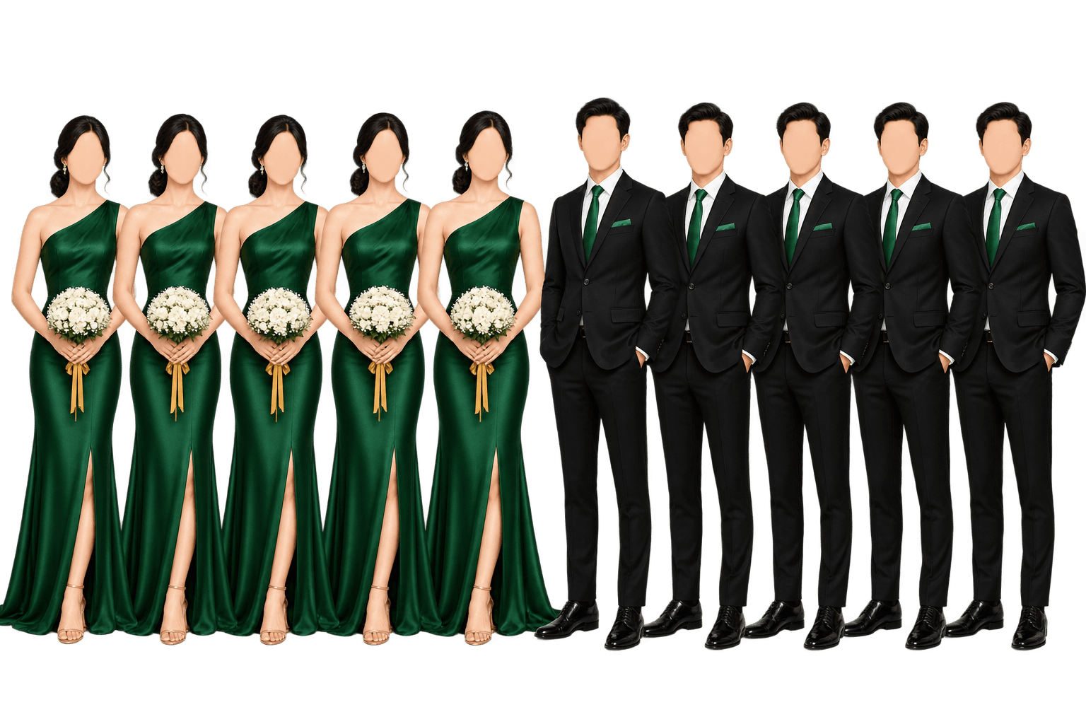 Attire guide for bridesmaids and groomsmen